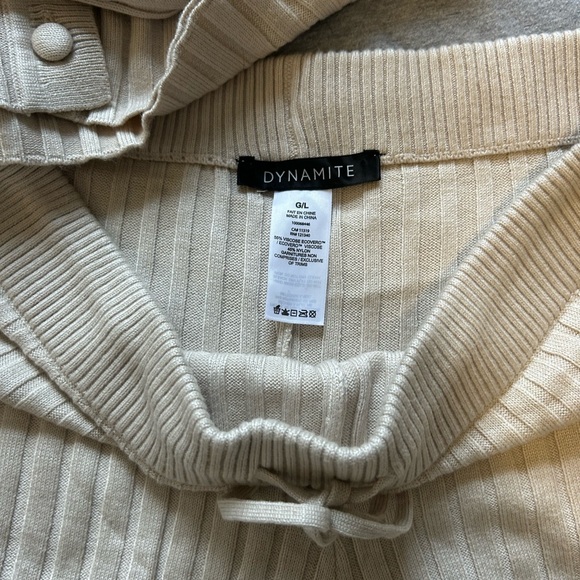 Ribbed Knit Set - Cardigan and Shorts - Picture 2 of 3